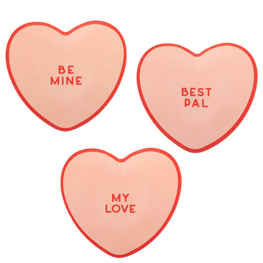 Bamboo Plate Set - Red Heart