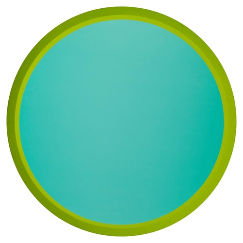 Teal and Green Color Block Dinner Plates | Set of 8