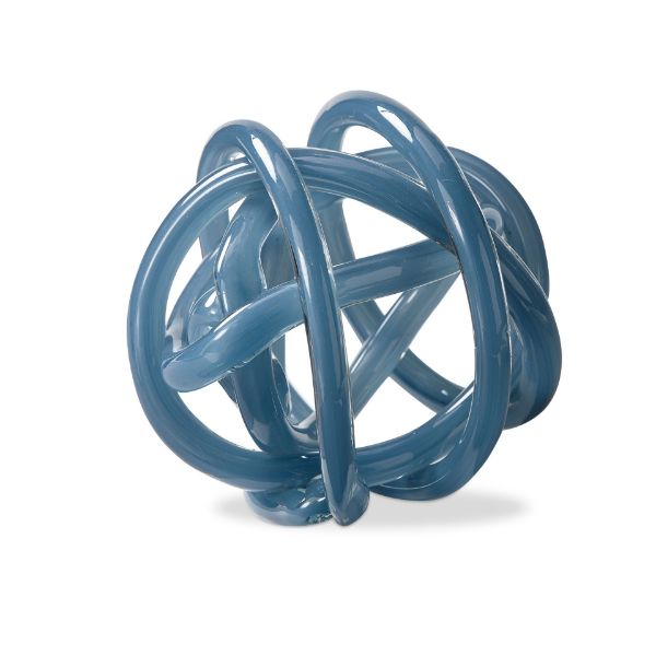 Glass Knot Sculpture | Blue