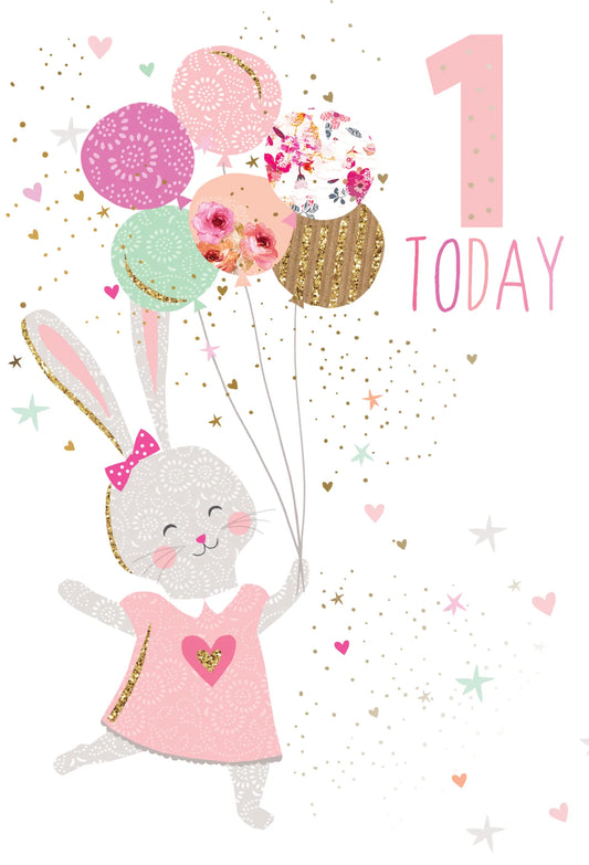 Birthday Card - 1st Bunny