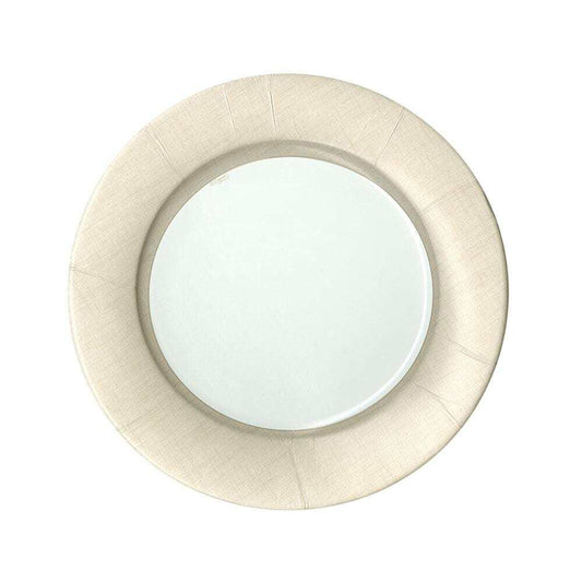 Salad/Dessert Plates - Linen Border Natural