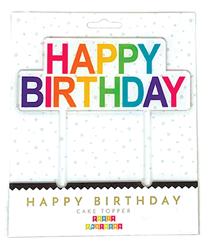 Cake Topper - Happy Birthday