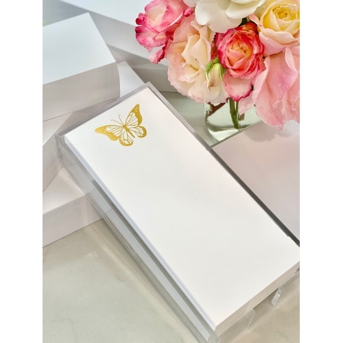 Buck Notepad - Gold Foil Butterfly
