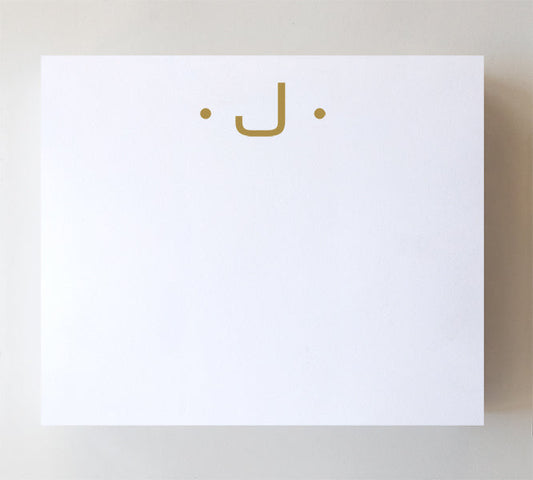 Notepad - Luxe Gold Initial "J"
