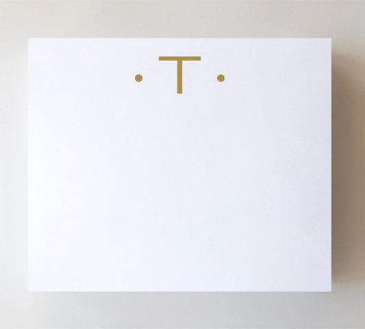 Notepad - Luxe Gold Initial "T"