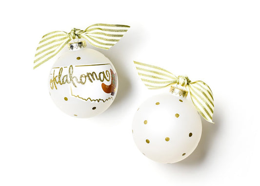 Glass Ornament - Oklahoma Motif