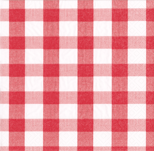Gingham Red Napkin Cocktail