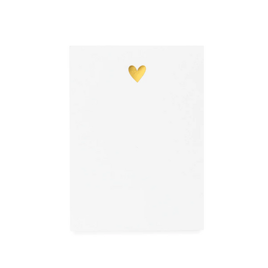 Mini Gold Heart Notepad