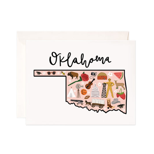 Oklahoma Icons Greeting Card