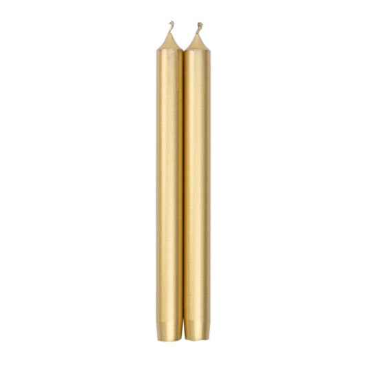 Straight Taper 10" Candles - Gold
