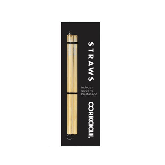 Corkcicle Straw Set - Cocktail - Gold