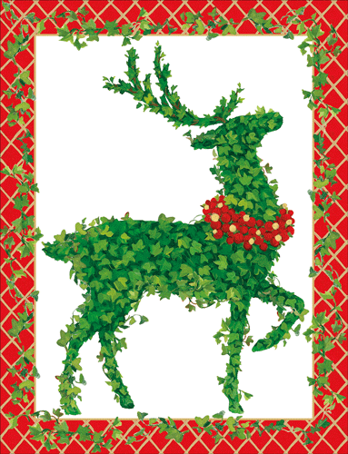 Boxed Christmas Cards - Topiary Stag
