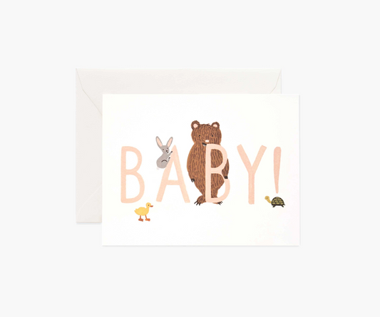 Card - Baby!  Peach