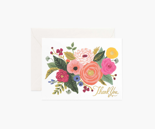 Boxed Set 8ct - Juliet Rose Thank You Cards