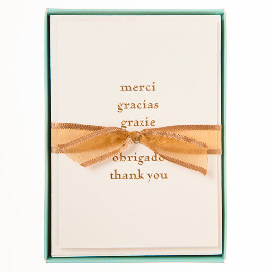 La Petite Pressed Boxed Cards, 10 ct - Thank You Languages