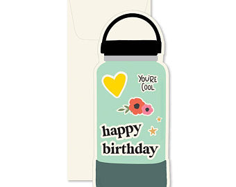 Birthday Water Bottle Card