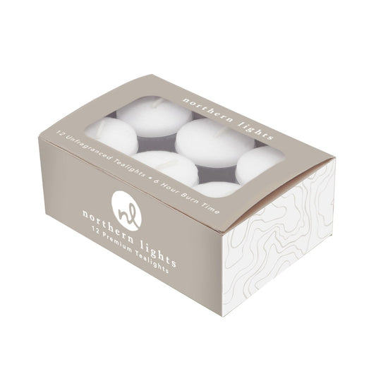Unfragranced Tealights - 12pc Box