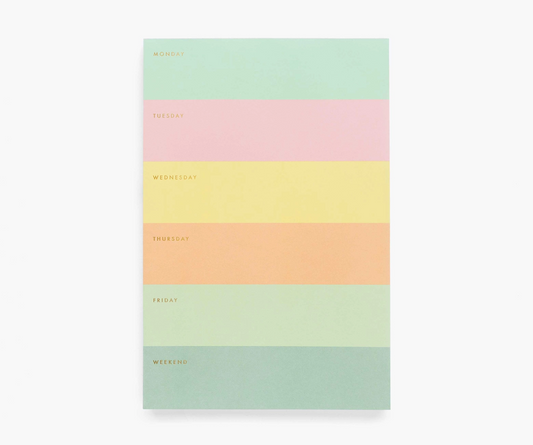 Weekly Memo Notepad - Color Block