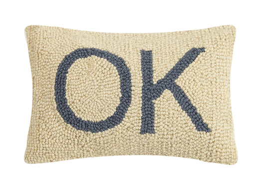 Hook Pillow, 8x12 - Oklahoma "OK"