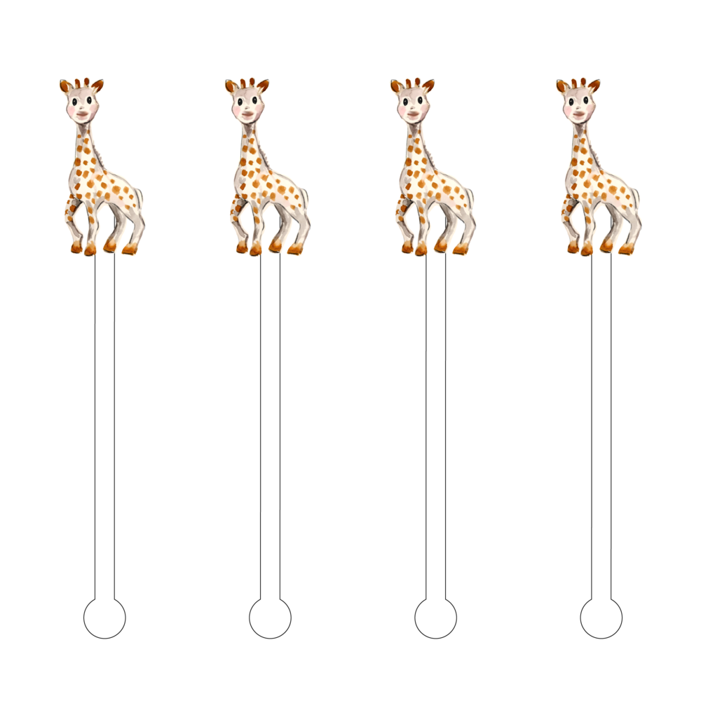 Giraffe Teether 6" Stir Sticks