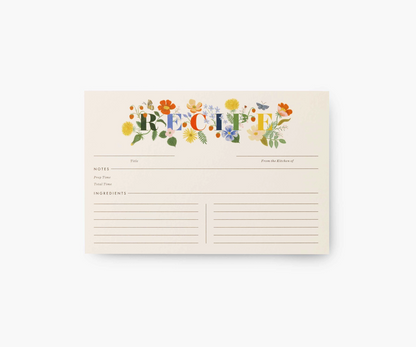 Recipe Cards Pack of 12 - Mayfair