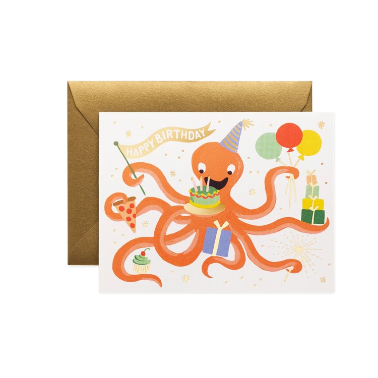 Octopus Birthday Card