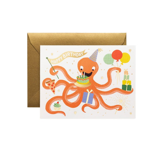 Octopus Birthday Card