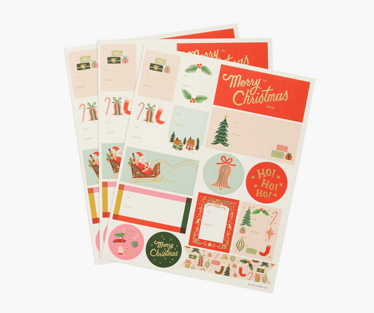 Stickers & Labels Pack of 3 - Deck the Halls