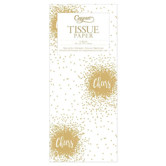 Gold Cheers Tissue Pkg - 4 Sheets